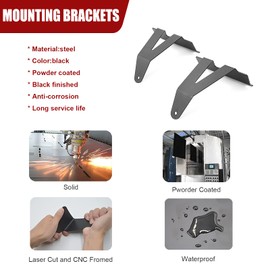 WSays 22" Front Hidden Lower Bumper Light Bar Mounting Brackets Compatible with Dodge RAM 1500 2WD/4WD 2019-2024