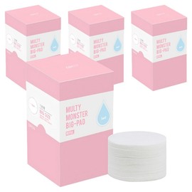 [Vegan Life] Corecos Multi-Monster Big Pad Refill Cotton Pads, 105 sheets, 4 pcs / [비건라이프] 코아코스 멀티몬스터 빅 패드 리필 화장솜, 105매입, 4개
