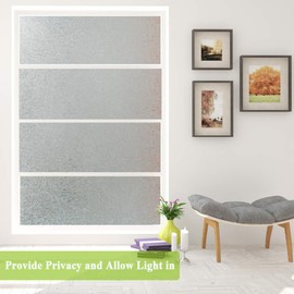 Mikomer Privacy Window Film,Decorative Glass Door Film,Static Cling Window Tint,No Glue Removable Anti UV for Home and Office Decoration,17.5 inches by 78.7 inches