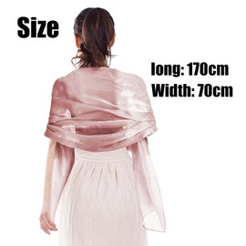 DAZZLUXE 1 Scarf, Women's Scarf and Scarf, Fashion Scarf, Wedding Scarf, Pink Scarf, Women's Lace Scarf, Suitable for Parties, Weddings, Evening Parties, Dances (Bean Paste Colour), bean paste paint