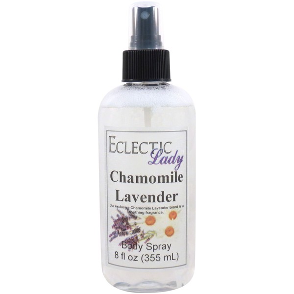 Chamomile Lavender Body Spray by Eclectic Lady (Double Strength), 8 ounces