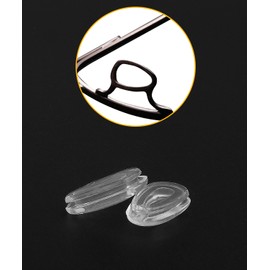 LenzProse 6 Pairs Nose Pads Nosepads for Oakley Gauge 3.1 OX5126 / Keel OX3122 / Wingfold EVR OX5118 / Wingfold EVS OX5115 Metal Eyeglasses Frame, Clear Nose Pieces Replacement