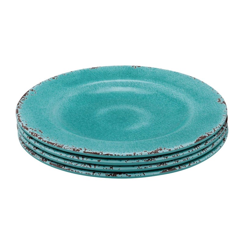 Supreme Housewares 12-Piece Melamine Dinnerware Set, Includes Dinner Plates, Salad