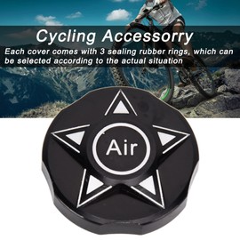 Buachois Bicycle Front Fork Cap, Mountain Bike Front Fork Cover, Aluminium Alloy Bicycle Suspension Fork, Air Gas Value Shoulder Guard for Mountain Bike, Road Bike, MTB (Black)