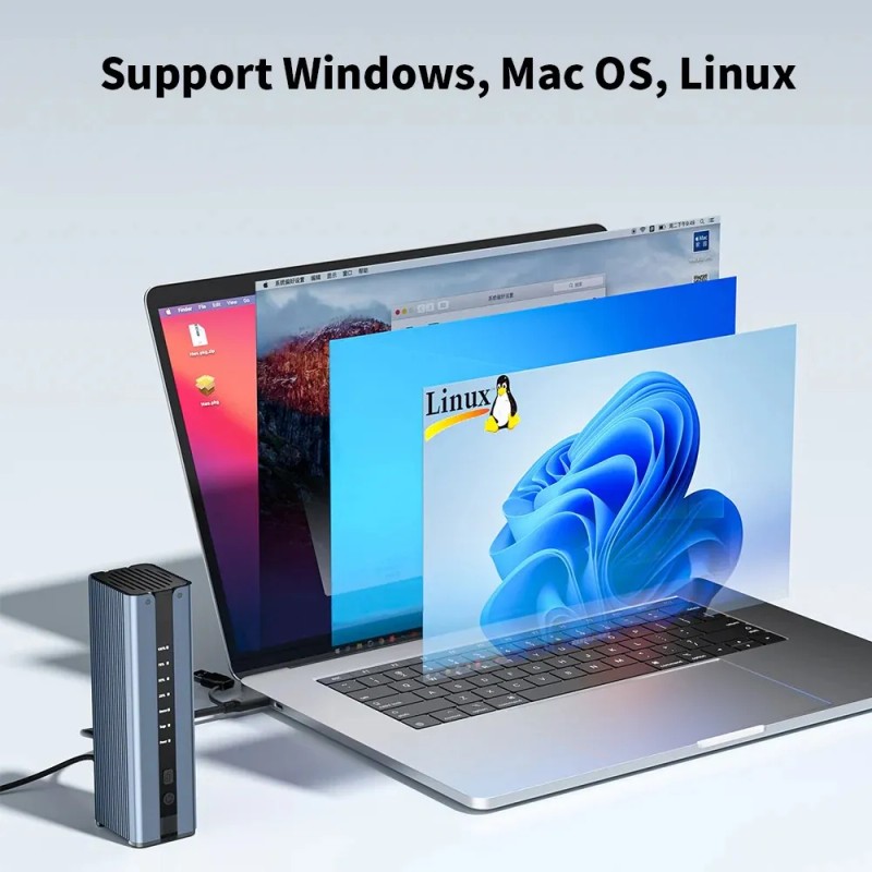 Duplicador De Clones SSD NVMe M.2 20 GB/s Acasis EC-6604PRO