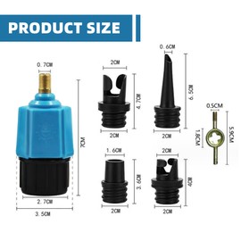 SUP Pump Adapter, SUP Adapter for Compressor, Stand Up Paddle Board Air Pump Adapter, with 4 Gas Nozzles, Sup Valve for Inflatable Paddle Boards, Inflatable Boats, Stand-Up Board, Inflatable Bed