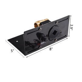 Skyflame Fire Pit Gas Burner Spark Ignition Kit - Including Push Button Igniter, 1/2 Straight Gas Key Valve with Key, Black