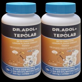 Tepo Lab 2 cans of Dr. Adol Tepo Lab Omega 3 Beta Carotene Family Kids Children Lemon Flavor / 2통 닥터아돌 테포랩 오메가3 베타카로틴 패밀리 키즈 어린이 레몬맛