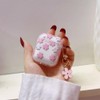 Faneiy for AirPods 2nd/1st Gen Case with Keychain,Cute Clear Pink