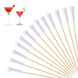 Aramola 100 PCS Golf Tee Cocktail Toothpicks 4.72 Inch Bamboo Sports Cocktail Picks for Appetizers Cakes Dessert Fruit Golf Party Decorations (White)