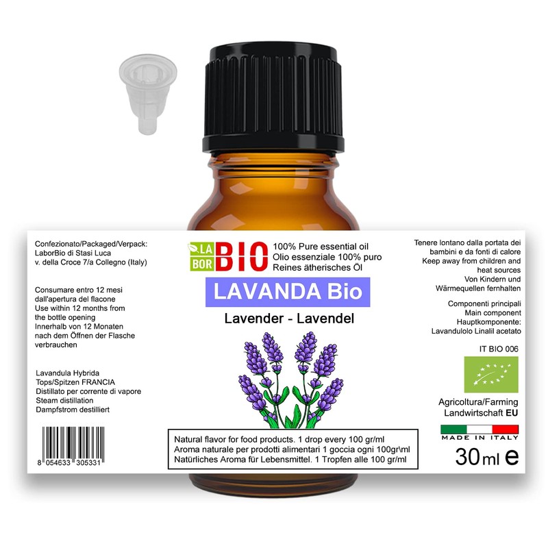 Lavanda Bio Olio essenziale 100% Puro 30 ml - Uso