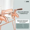 Ilyapa Rose Gold Double Glass Beverage Dispenser with Stand -