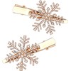 WADY Girls Hair Clips, 2 Pcs Christmas Rhinestone Snowflake Hair