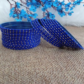 Efulgenz Indian Bangles Set Bollywood Plain Metal Bangle Bracelets Wedding Bangles Costume Jewelry for Women