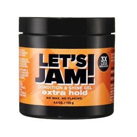 Hair Gel by SoftSheen-Carson Dark and Lovely Let's Jam, Shining and Conditioning Gel, Extra Hold, For all Hair Types, Styling Gel Also Great for Braiding, Twisting & Smooth Edges, 4.4oz