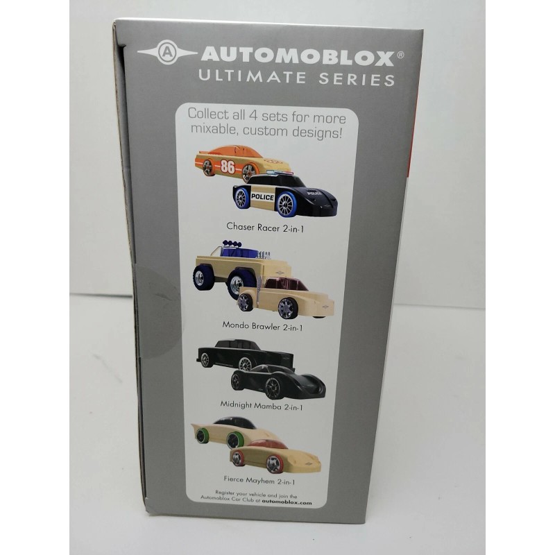 Automoblox Ultimate Series Chaser Racer 2-in-1 Police Cruiser Racecar Solid
