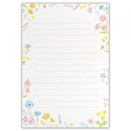 NB Letter Set A5 Fleurir Bloomy 1400101 (19) 8 Posts, 4 Envelopes, Seal, All Seasons, NB