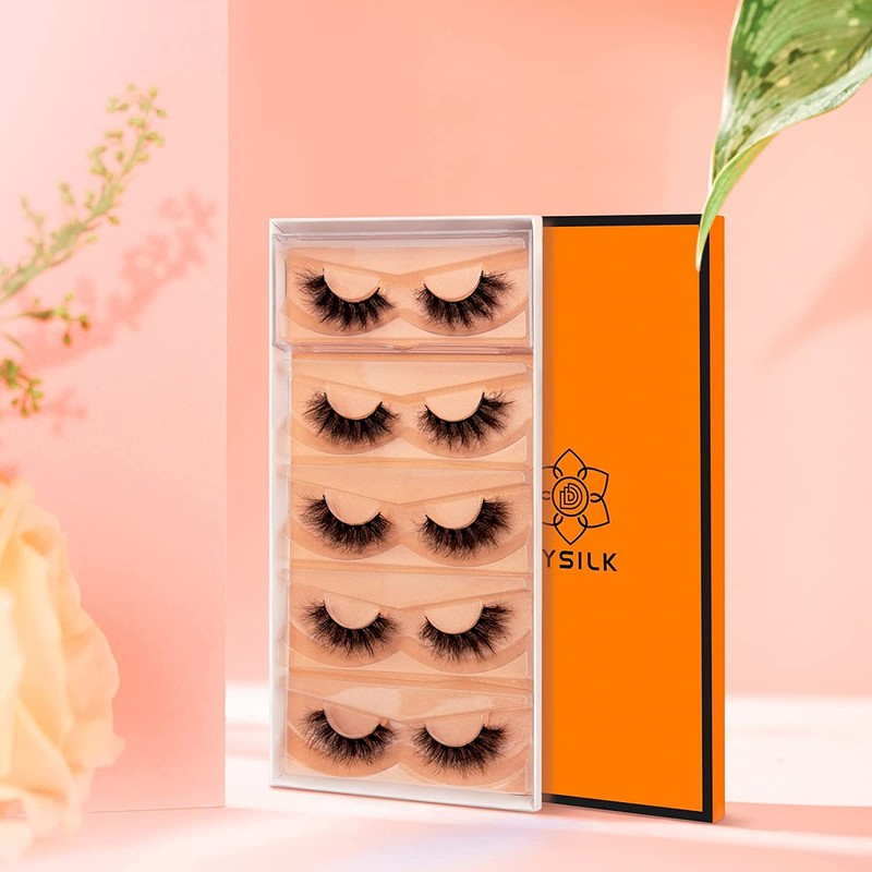DYSILK 5 Pair False Eyelashes Fluffy Eyelashes 8D Dramatic False