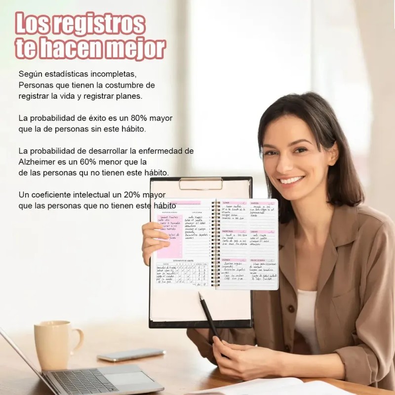 Agenda Ejecutiva Semanal A5 En Español (2 Piezas)