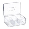 Relaxdays Plastic Tea Box, 6 Compartments, Tea Box with Lid,