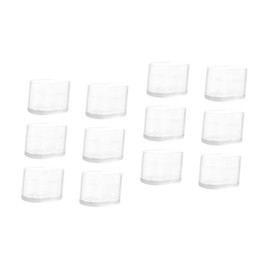 TEHAUX 48 Pcs Transparent Oval Furniture Feet Covers Thickened Non Slip Chair Leg Protectors for Tables and Chairs to Prevent Scratches and Sliding