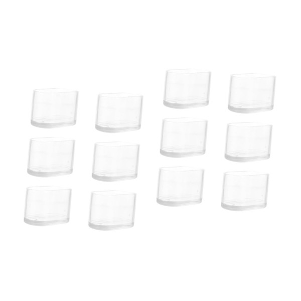 TEHAUX 48 Pcs Transparent Oval Furniture Feet Covers Thickened Non
