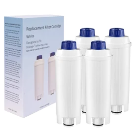 4 Pack Water Filter Replacement for DeLonghi Filter DLSC002 ECAM 22.110,Esam,ETAM, DLS C002,SER3017,5513292811,EC680,EC800