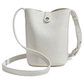 a-fua Women's Smartphone Pouch Shoulder Bag Crossbody Pochette Pouch Shoulder Mini Bag Vertical, white
