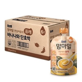 Maeil Milk Costco Mamma Meal Puree Banana and Sweet Pumpkin 100g x 20 (16255108) / 매일우유 코스트코 맘마밀 퓨레 바나나와 단호박 100g x 20 (16255108)