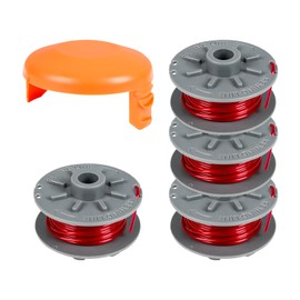 QENETY Strimmer Replacement Spool Compatible with Gardena Turbo Trimmer SmallCut Item 2401, 1.6mm Strimmer Line for 5364-20 Spool with 05328-20 Cover (Pack of 5)