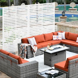 Outdoor Privacy Screen 6 x 3.7 Ft, Metal Privacy Screen, Outdoor Privacy Panels, Privacy Screen Outdoor, Outdoor Privacy Screen Freestanding, White