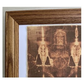 SHROUD OF TURIN...Framed image of Jesus Christ on cloth. Religous Wall Decor Art.