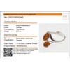 Baltic Honey Amber Sterling Silver Adjustable Ring "Milena"