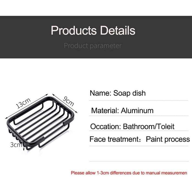 Gold Bar Soap Holder for Shower Wall, Stainless Steel Adhesive