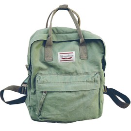 (Army) - LuckyZ Womens Casual Style Lightweight Canvas Backpack School Bag Travel Daypack Medium Handbag Purse