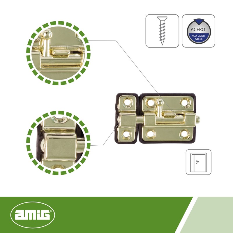 Amig -pin 6338 383-brass varnished 35 mm