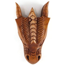 Brave Wings Hand Carved Wooden Box ~ Dragon Head ~ OOAK Unique Figurine Statue Sculpture Gift for Birthdays Christmas for Home Decor or Table Decoration ~ 3540