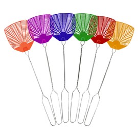 Supreme Bug & Fly Swatter 6-Pack – Braided Metal Handle 6 Pack Fly Swatters, Multi Pack Colors, – for Indoor/Outdoor – Flyswatter