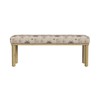HomePop Oslo Decorative Bench -Cream Contemporary Global Pattern
