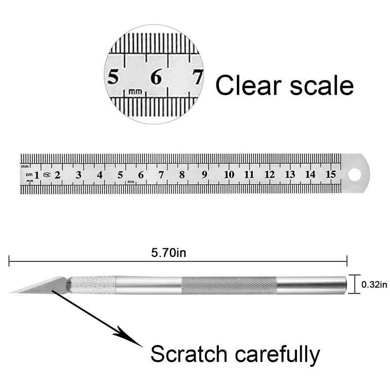 90PCS Knife Blades Precision Craft Knife Set, for DIY Artwork,