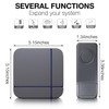 Wireless Doorbell Grey, 2 Plug in Waterproof Doorbell Kit, Best