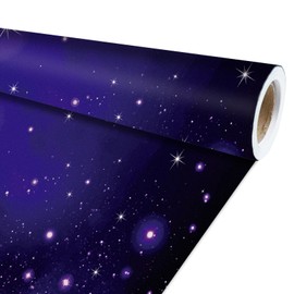 Qyeahkj Outer Space Bulletin Board Paper Roll Galaxy Bulletin Board Background Paper Fade Resistant Blue Night Sky Bulletin Board Decoration Poster Paper for Art Craft Classroom Supplies17.7in x 20ft