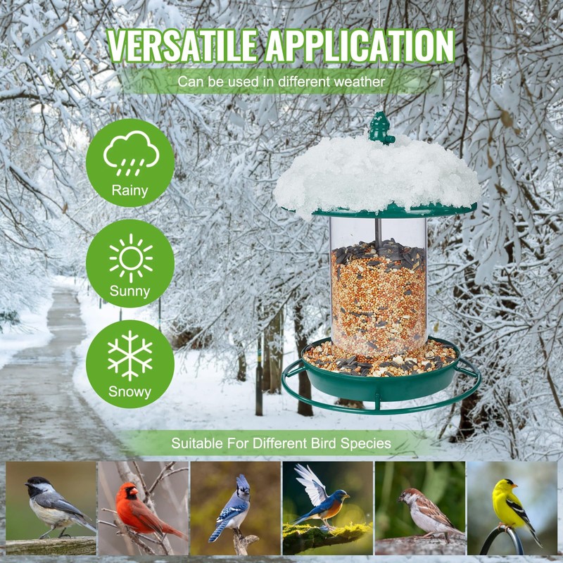Metal Bird Feeder for Outside Hanging,Wild Bird Feeders for Cardinal,