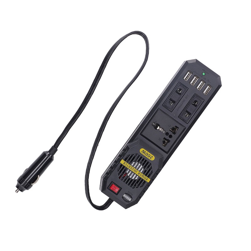 Car Power Inverter 200W DC 12V to AC for Vehicles
