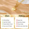 PEALICIOUS PEALICIOUS Chunky Heart Necklace, Gold Chunky Necklace for Women