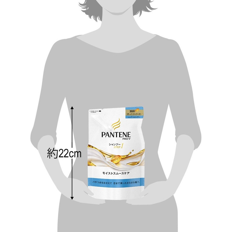 Pantene Moist Smooth Care Shampoo Refill, 10.1 fl oz (300