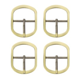 SUIKIHUM 4 Pack Roller Belt Buckle, 1.3 Inch Single Prong Belt Buckle, Oval Roller Pin Buckle Zinc Alloy for Bag Keychain, Bronze