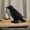 ehuoyan Raven Gothic Halloween Decor Fake Crow Light Holder Raven