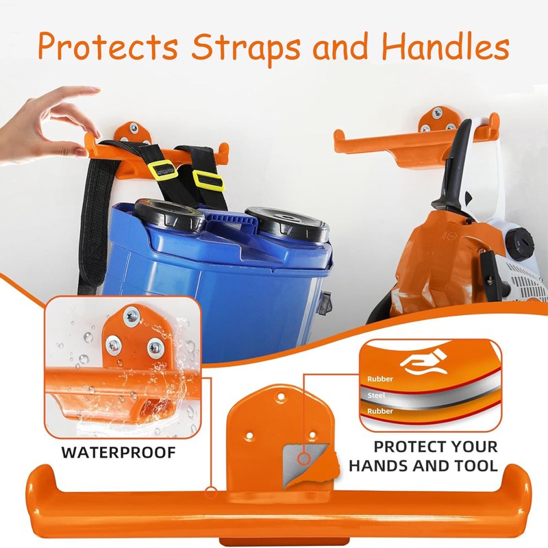Heavy Duty Backpack Leaf Blower Hanger Wall Mount,Universal Garage Organizer,Garden