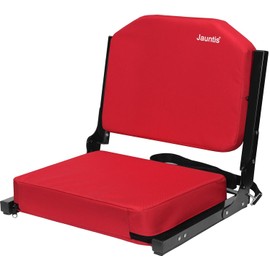 Jauntis Stadium Seating for Bleachers, Bleacher Seats with Ultra Padded Comfy Foam Backs and Cushion, Wide Portable Stadium Chairs with Back Support and Shoulder Strap